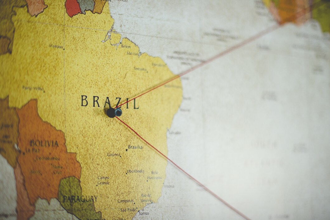 Mapa da rede logística brasileira